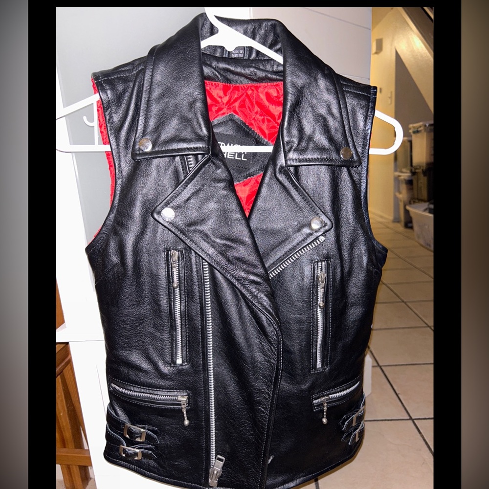 Leather Mororcycle Vest